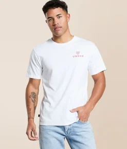 Tops|Graphic T-Shirts | Veece Pierced Down T-Shirt White