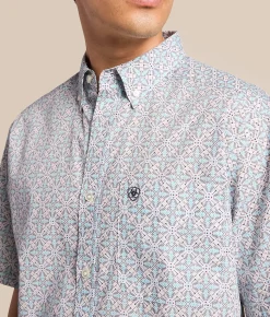 Ariat Pier Classic Western Shirt Blue Elixir Discount