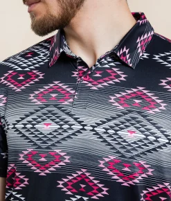 Departwest Piers Performance Polo Blue Black Sale