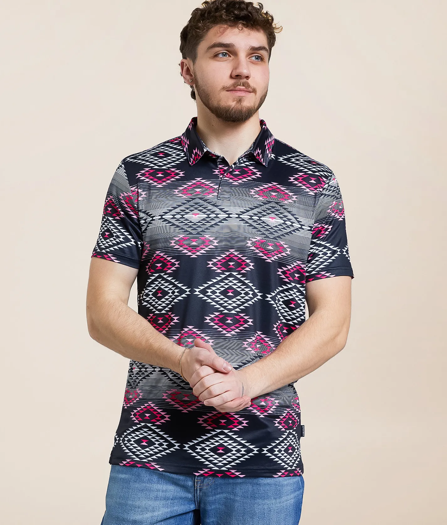 Departwest Piers Performance Polo Blue Black Sale