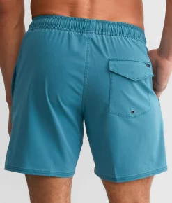 Bottoms|Swimwear | RVCA Pigment Stretch Swim Trunks Mallard Blue