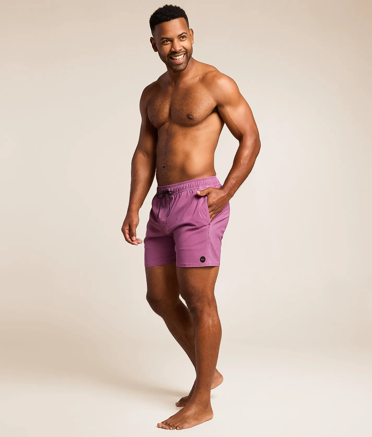 RVCA Pigment Stretch Swim Trunks Rose Shadow Best