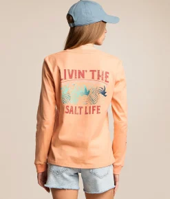 Tops | Salt Life Pineapple Paradise 2.0 T-Shirt Peach Tree
