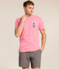 Tops|Graphic T-Shirts | Sullen Pineapple Paradise T-Shirt Pink Carnation
