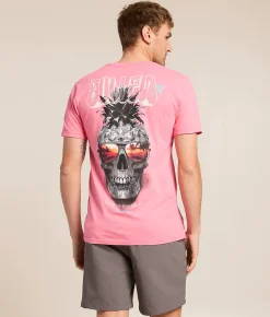Tops|Graphic T-Shirts | Sullen Pineapple Paradise T-Shirt Pink Carnation