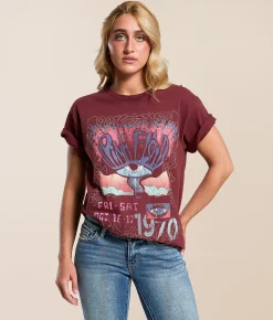 Tops | Cactus & Pearl Pink Floyd 1970 Band T-Shirt Oxblood Red