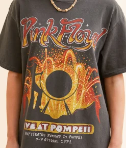 Junkfood Pink Floyd Band T-Shirt Vintage Black Discount