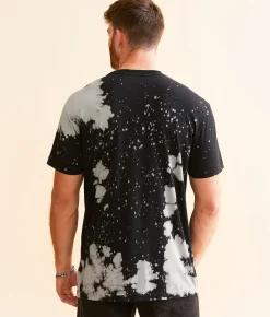Graphic T-Shirts | Affliction Pinnacle Dust T-Shirt Black Bleach Wash