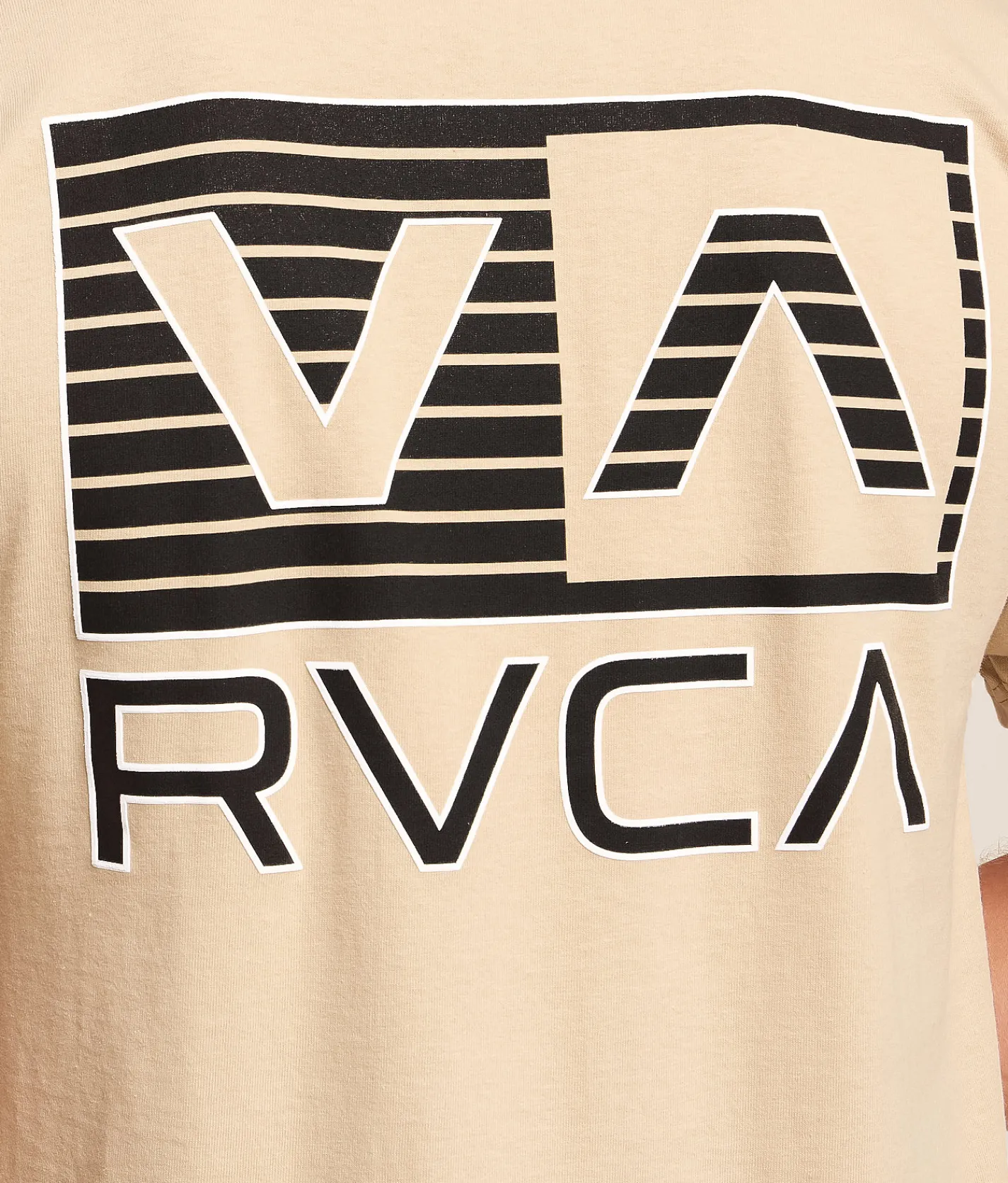 Tops|Graphic T-Shirts | RVCA Pinstripe Balance Box T-Shirt Sand
