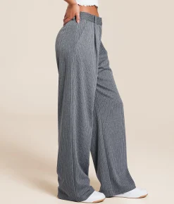 Bottoms | Sadie & Sage Pinstripe Stretch Trouser Pant Grey