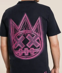 Cult of Individuality Pinstripe T-Shirt Steel