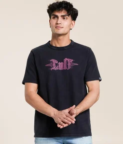 Cult of Individuality Pinstripe T-Shirt Steel
