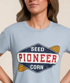 Tops | American Needle Pioneer Seed Corn T-Shirt Smoke Blue