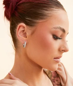 Accessories | Sahira Jewelry Design Piper Mini Hoop Earring Silver