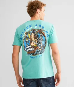 Sullen Pirate Pin Up T-Shirt Florida Keys New