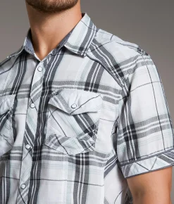 Tops | BKE Plaid Athletic Shirt White Green