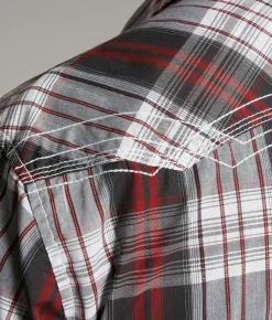 Tops | BKE Plaid Athletic Shirt Black White Red