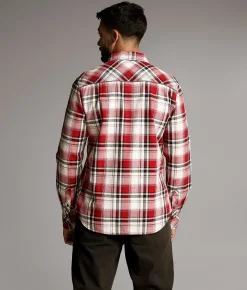 Tops | BKE Plaid Athletic Shirt White Red