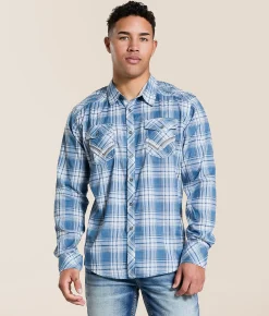 Buckle Black Plaid Athletic Stretch Shirt White Blue Grey Best