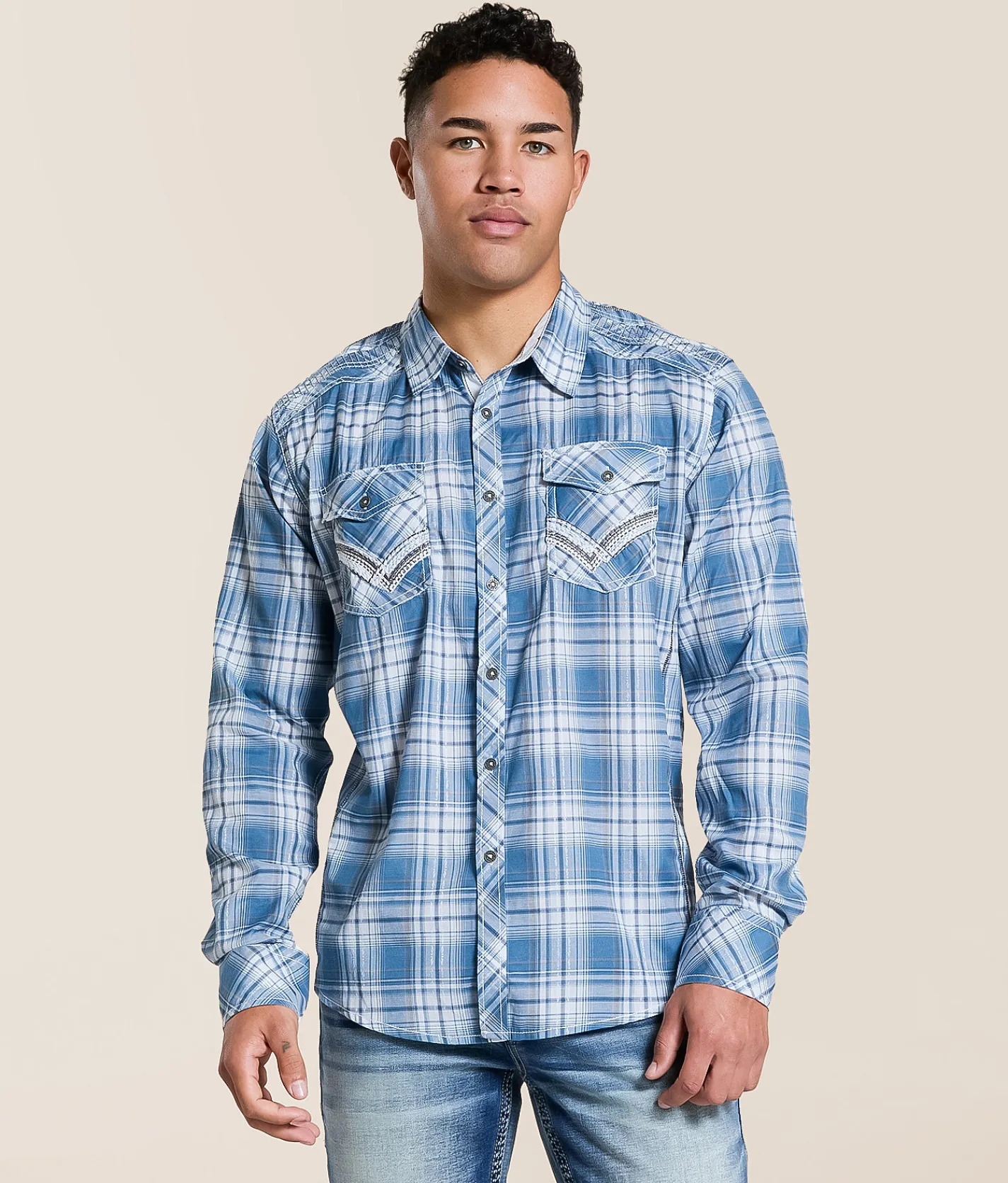 Buckle Black Plaid Athletic Stretch Shirt White Blue Grey Best