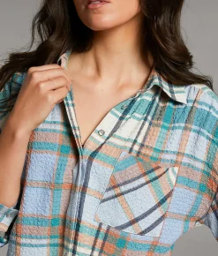 Tops | BKE Plaid Oversized Shirt Multi