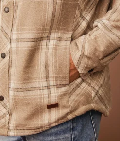 Tops|Coats & Jackets | Outpost Makers Plaid Sherpa Shacket Cream