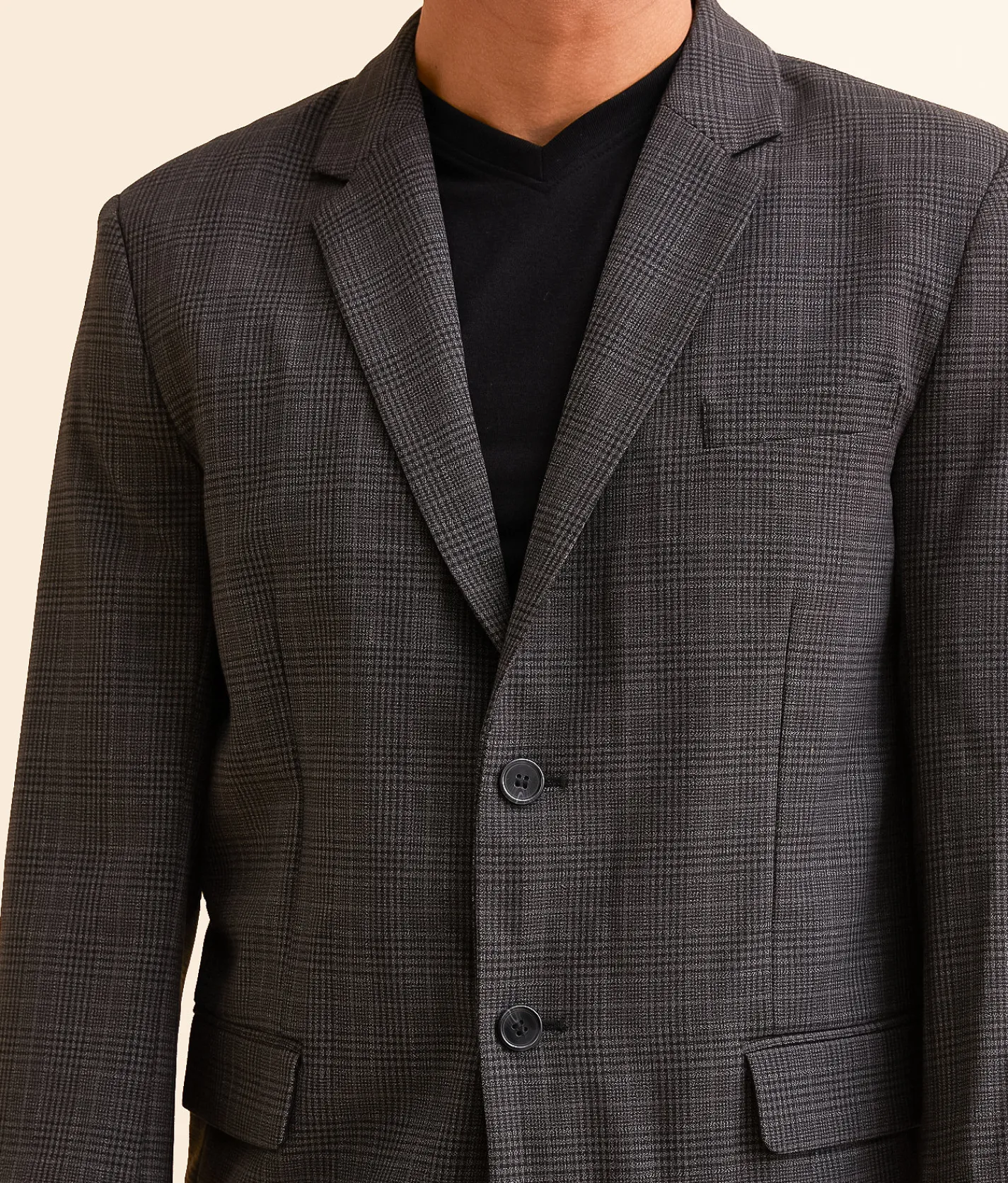 Rock & Roll Denim Plaid Sport Coat Black Hot