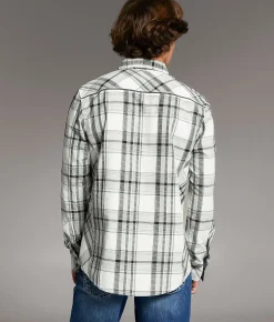 Tops | BKE Plaid Standard Shirt White Grey Mint
