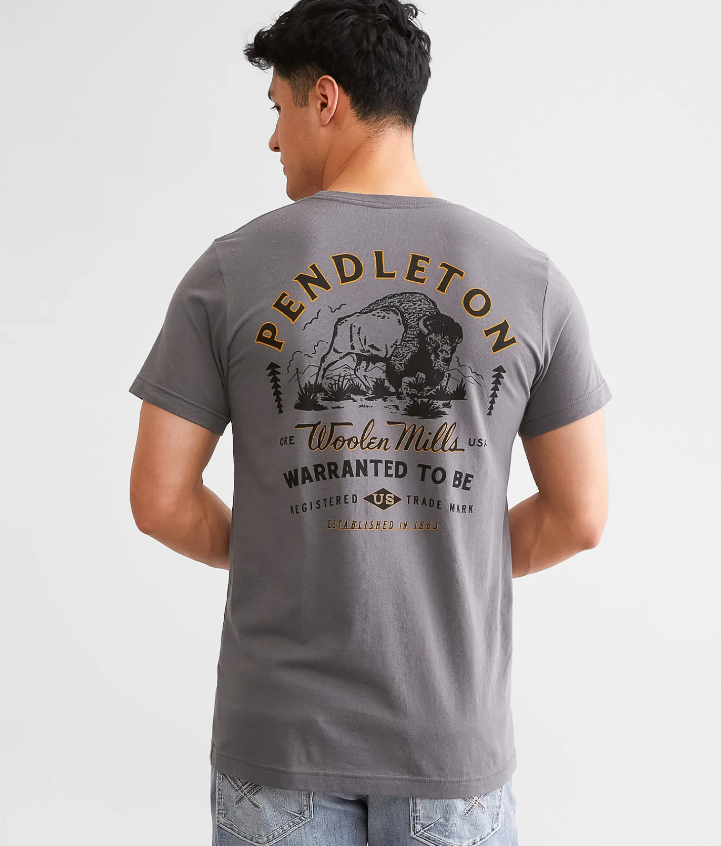 Graphic T-Shirts | Pendleton Plains Bison T-Shirt Asphalt