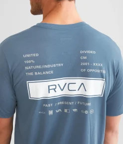 Graphic T-Shirts|Activewear | RVCA Plate Sport T-Shirt Blue Tack