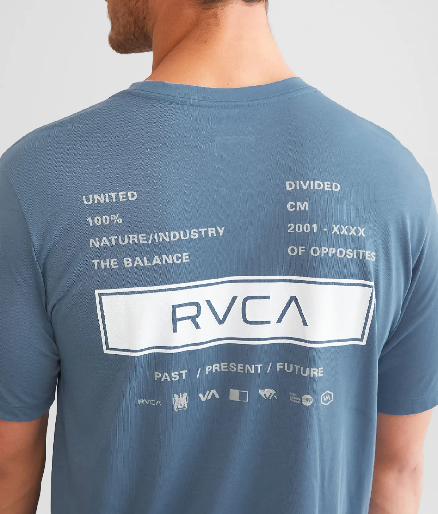 Graphic T-Shirts|Activewear | RVCA Plate Sport T-Shirt Blue Tack