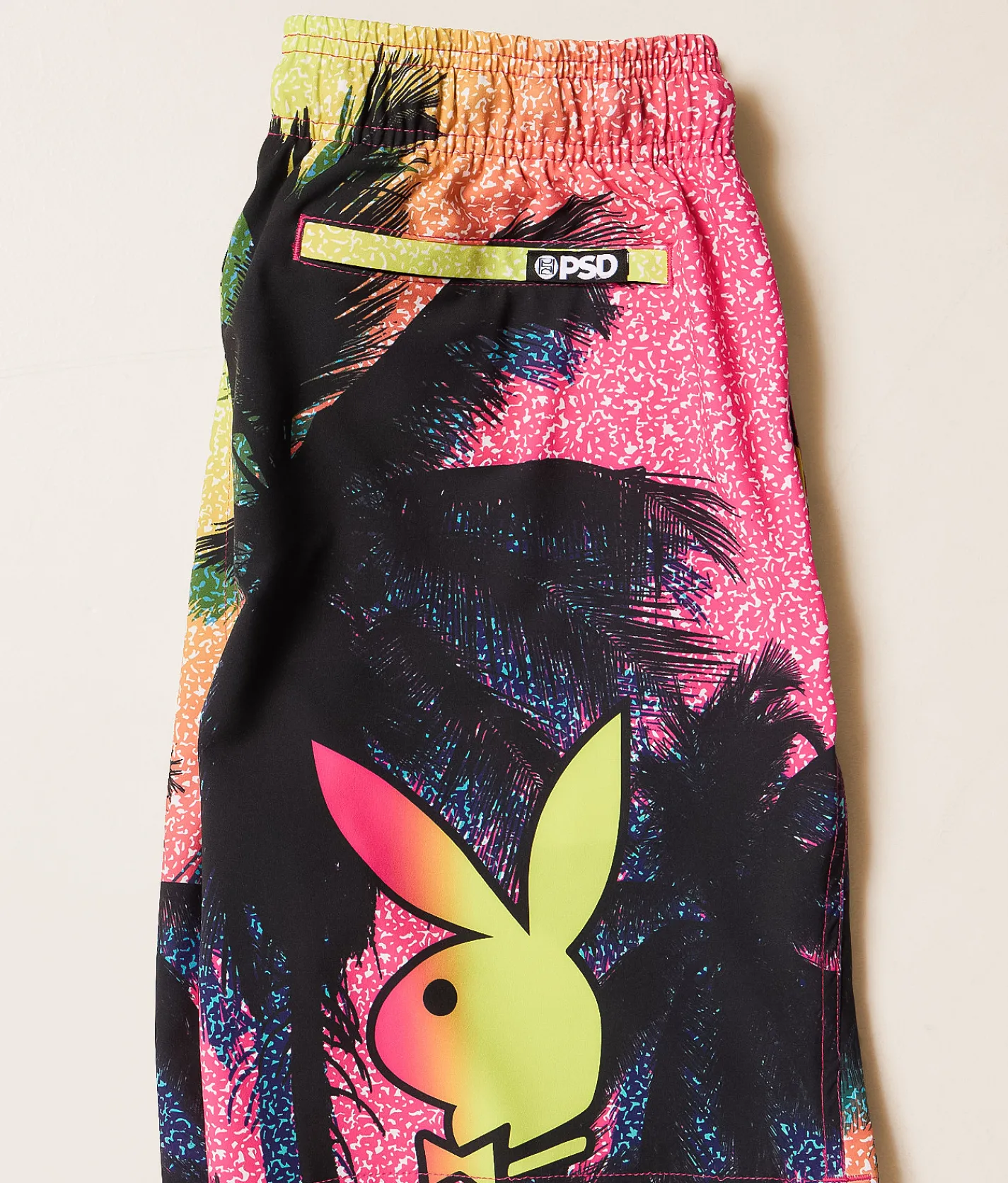PSD Playboy Beach Club Stretch Swim Trunks Multi Discount