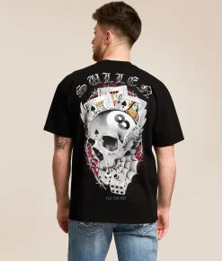 Tops|Graphic T-Shirts | Sullen Play Your Hand T-Shirt Jet Black