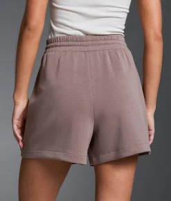 Buckle Black Pleated Knit Short Deep Taupe Sale