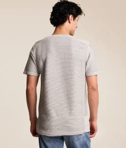 Buckle Black Pleated Snap Henley Lunar Rock Clearance