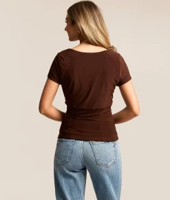 Tops | Willow & Root Pleated Top Brown