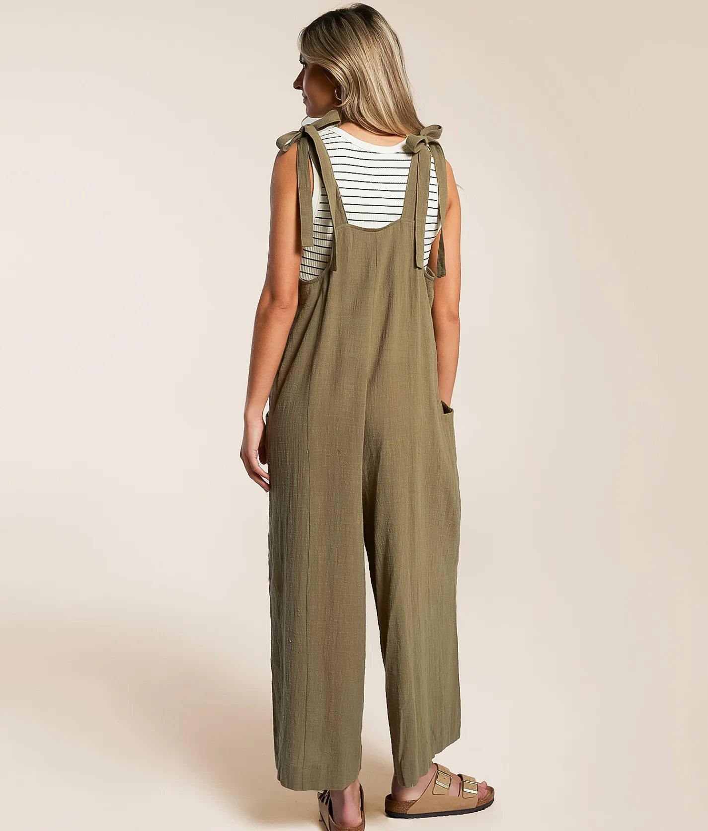 Rompers & Jumpsuits | En Creme Pleated Wide Leg Jumpsuit Spiced Coral
