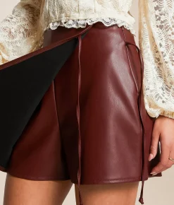 Bottoms | Willow & Root Pleather Skort Andorra