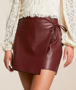 Bottoms | Willow & Root Pleather Skort Andorra