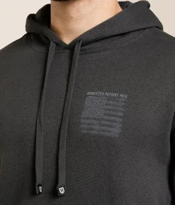 Tops | Howitzer Pledge Hooded Sweatshirt Grey Pinstripe