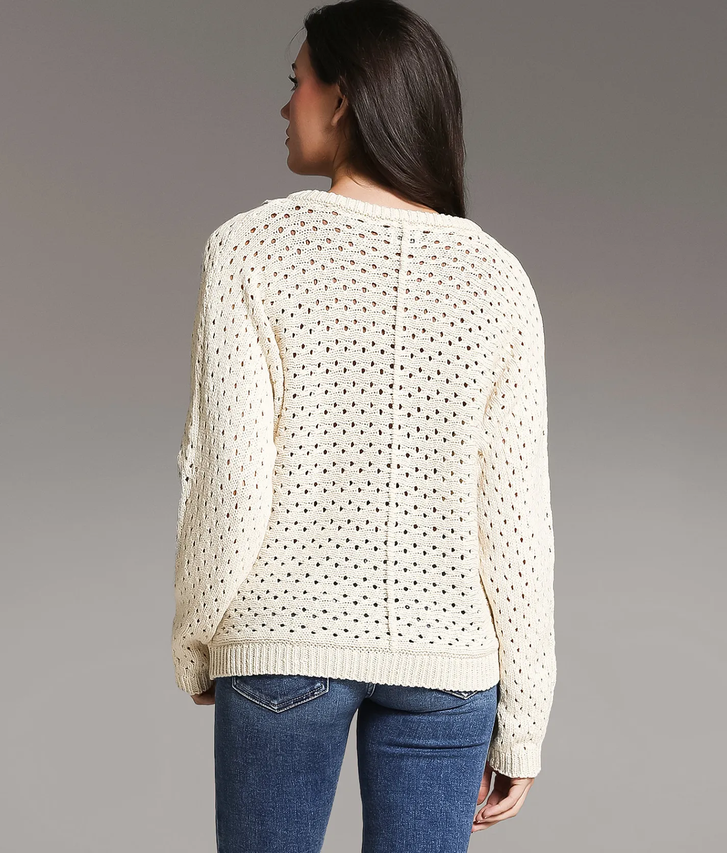 Tops | BKE Pointelle Henley Sweater Cream