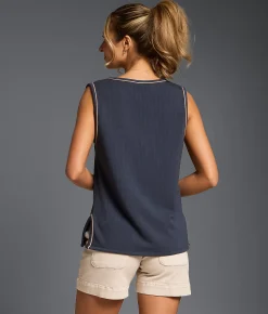 Tops | Buckle Black Pointelle Ribbed Tank Top Big Dipper