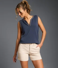 Tops | Buckle Black Pointelle Ribbed Tank Top Big Dipper