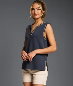 Tops | Buckle Black Pointelle Ribbed Tank Top Big Dipper