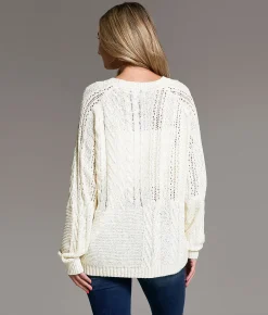 Tops | BKE Pointelle Sweater White