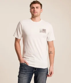 Honey Hole® Pointer Flag T-Shirt Bone