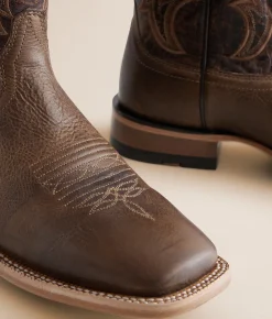 Ariat Point Ryder Leather Cowboy Boot Dry Creek Tan Burnt Brown Online
