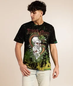Tops|Graphic T-Shirts | Affliction Poison Heathen T-Shirt Black