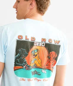 Old Row Poker Dogs 2.0 T-Shirt Chambray Sale