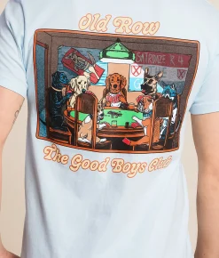 Tops|Graphic T-Shirts | Old Row Poker Dogs T-Shirt Chambray
